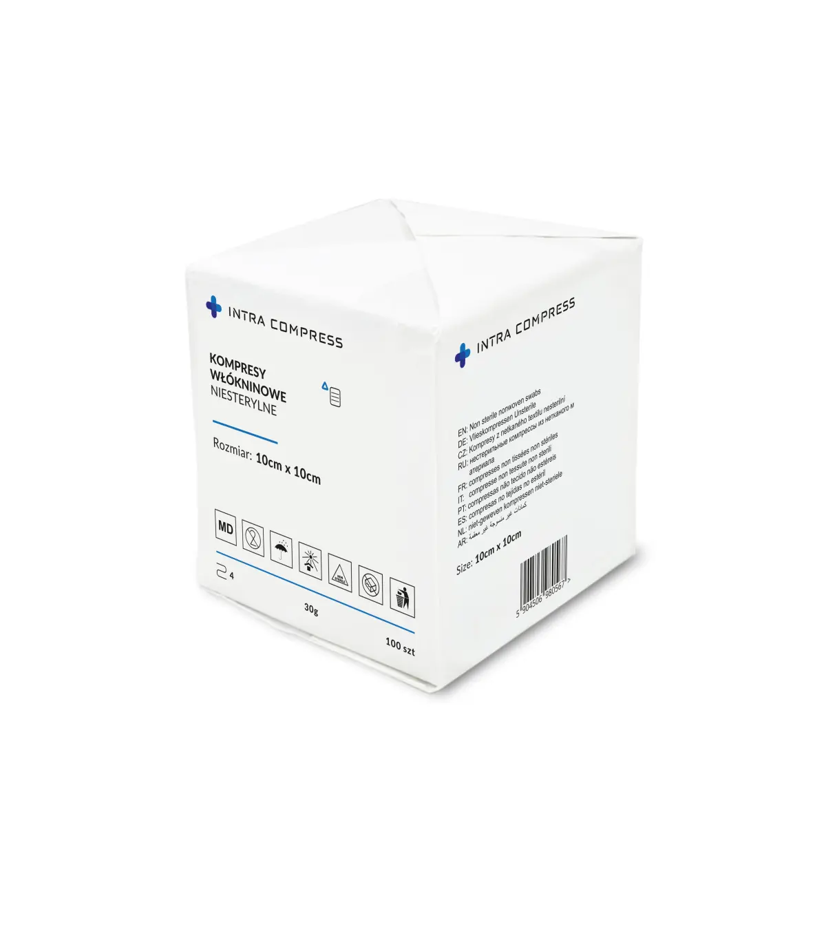 Kompres włókninowy niejałowy 10x10cm 100 szt. Intra Compress